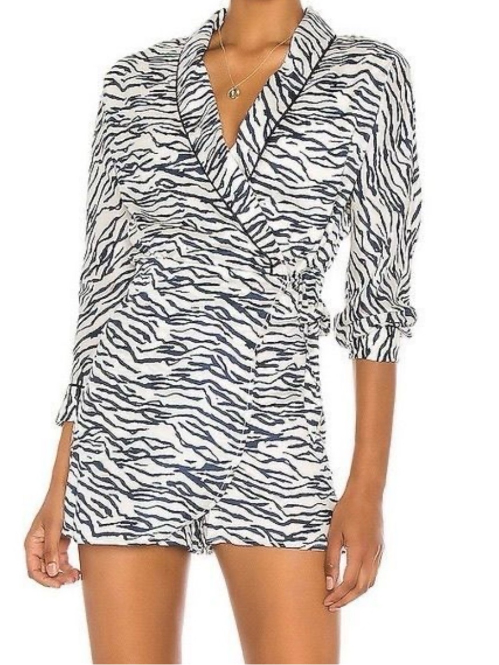LE SUPERBE SUNSET MARQUIS ZEBRA PRINT ROMPER